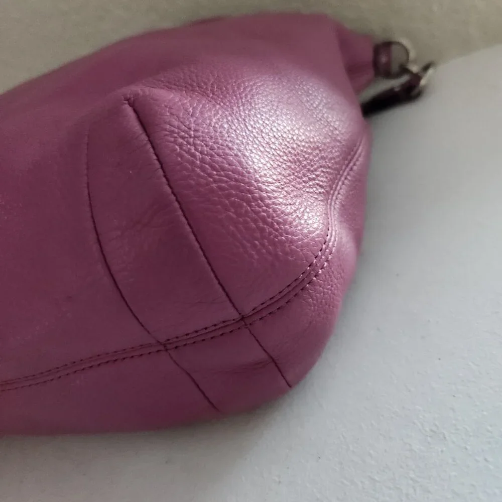 Coach Avery Purple Leather Shoulder Bag Handbag